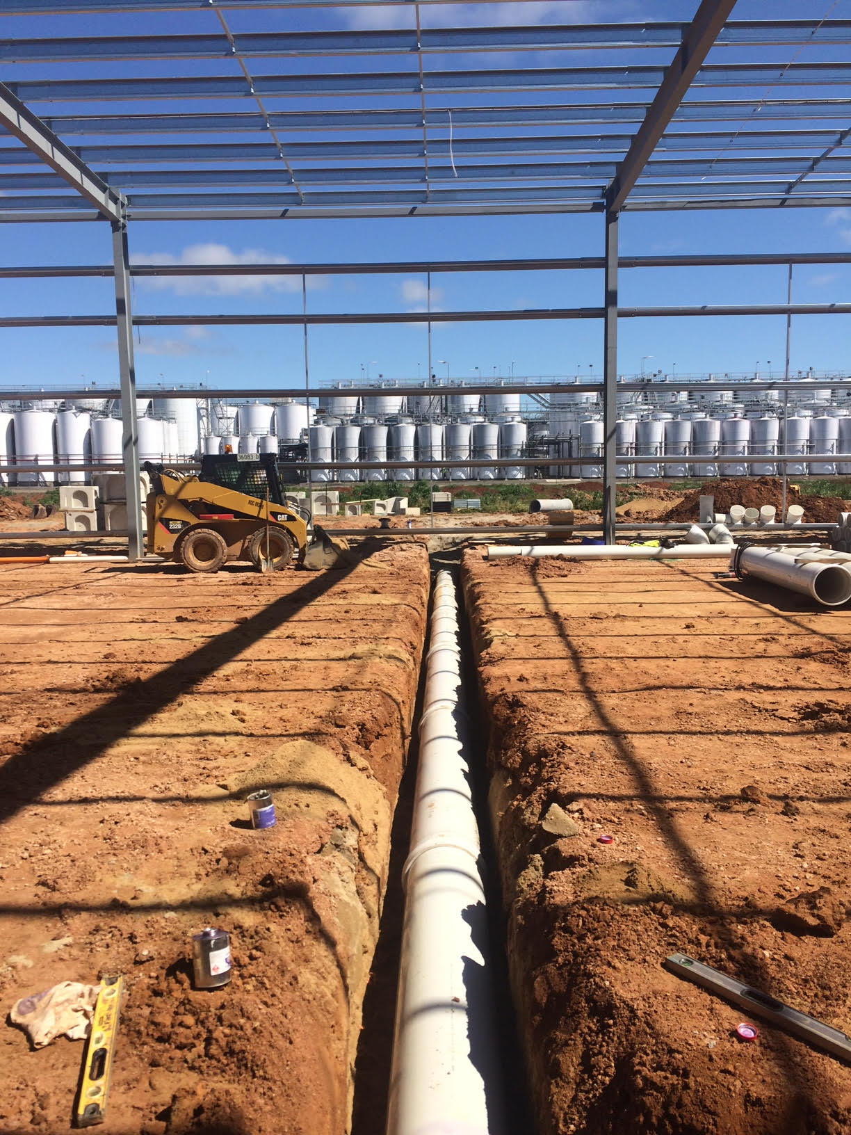 Commercial and industrial plumbing project in Griffith